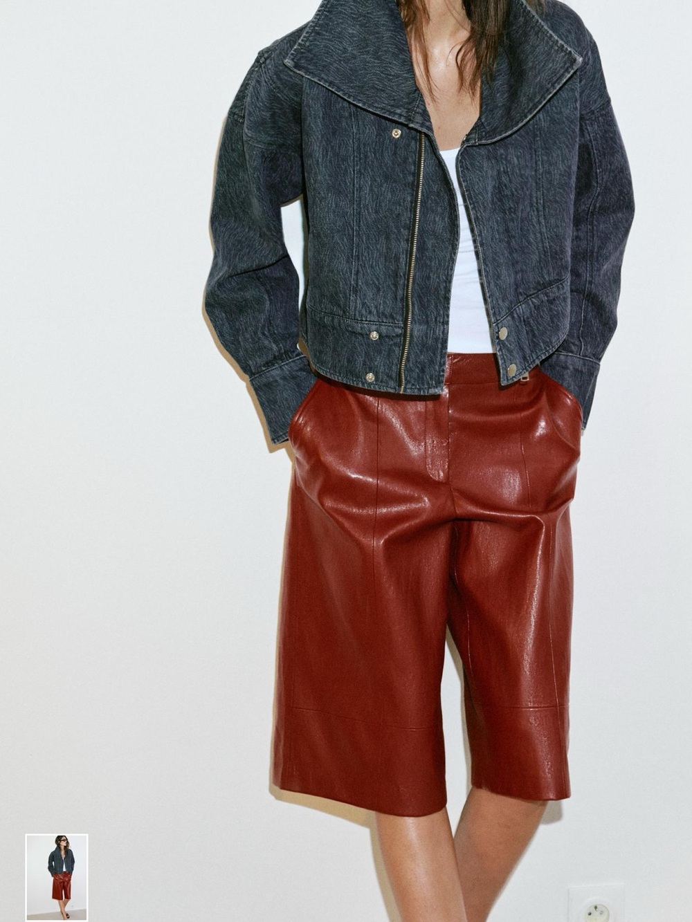 ZARA Z1975 CROPPED DENIM JACKET